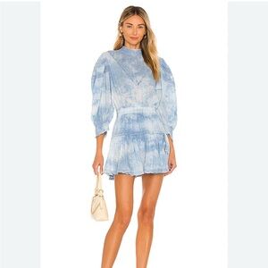 LOVESHACKFANCY Viola Dress Tie Dye Long Sleeve Mini
